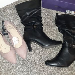 Croft and Barrow Boots and Time True Flats